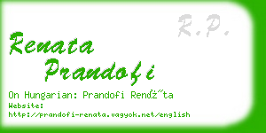 renata prandofi business card